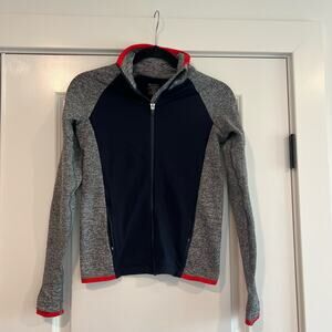 Athleta Women's Full Zip Jacket Navy Heathere Grey Athleticwear Size‎ XS